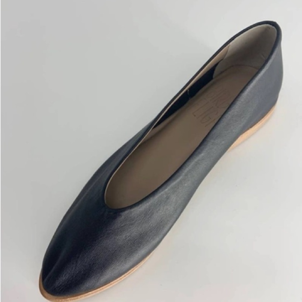 Bird of Flight Alex Gaucho Leather Loafer Flats Neutral Minimal Black 7.5